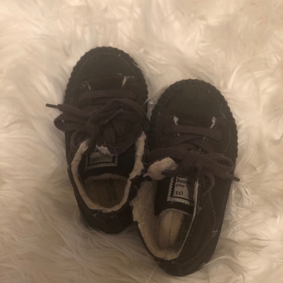 Zara Leather Hightop Sneakers Sz 22, US 6.5 - Picture 3 of 5